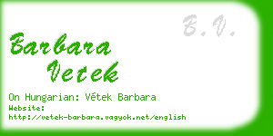 barbara vetek business card